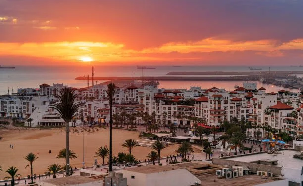 Agadir Marina at sunset